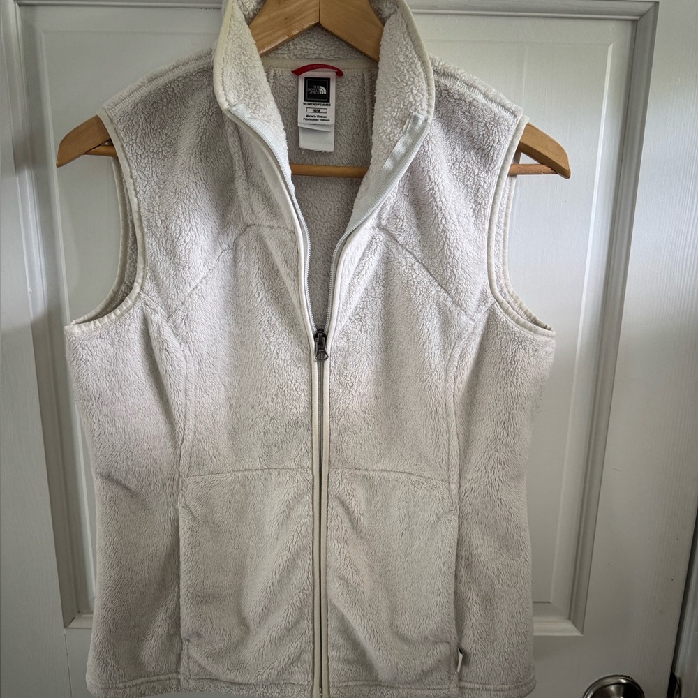 The North Face Cream Fleece Vest